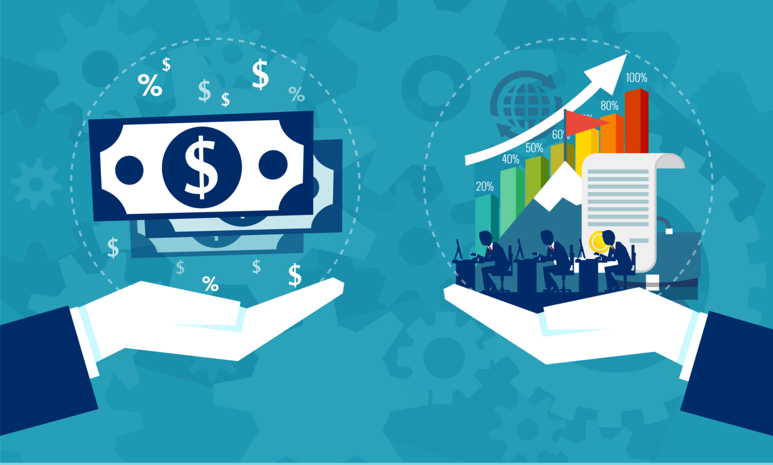 Things to buy in a hand and money in the other hand